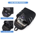 thumbnail image 3 of Mochila deportiva impermeable Coofay con compartimento para zapatos de 35 L, color negro, 3 of 8