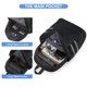 thumbnail image 3 of Mochila deportiva impermeable Coofay con compartimento para zapatos de 35 L, color negro, 3 of 8