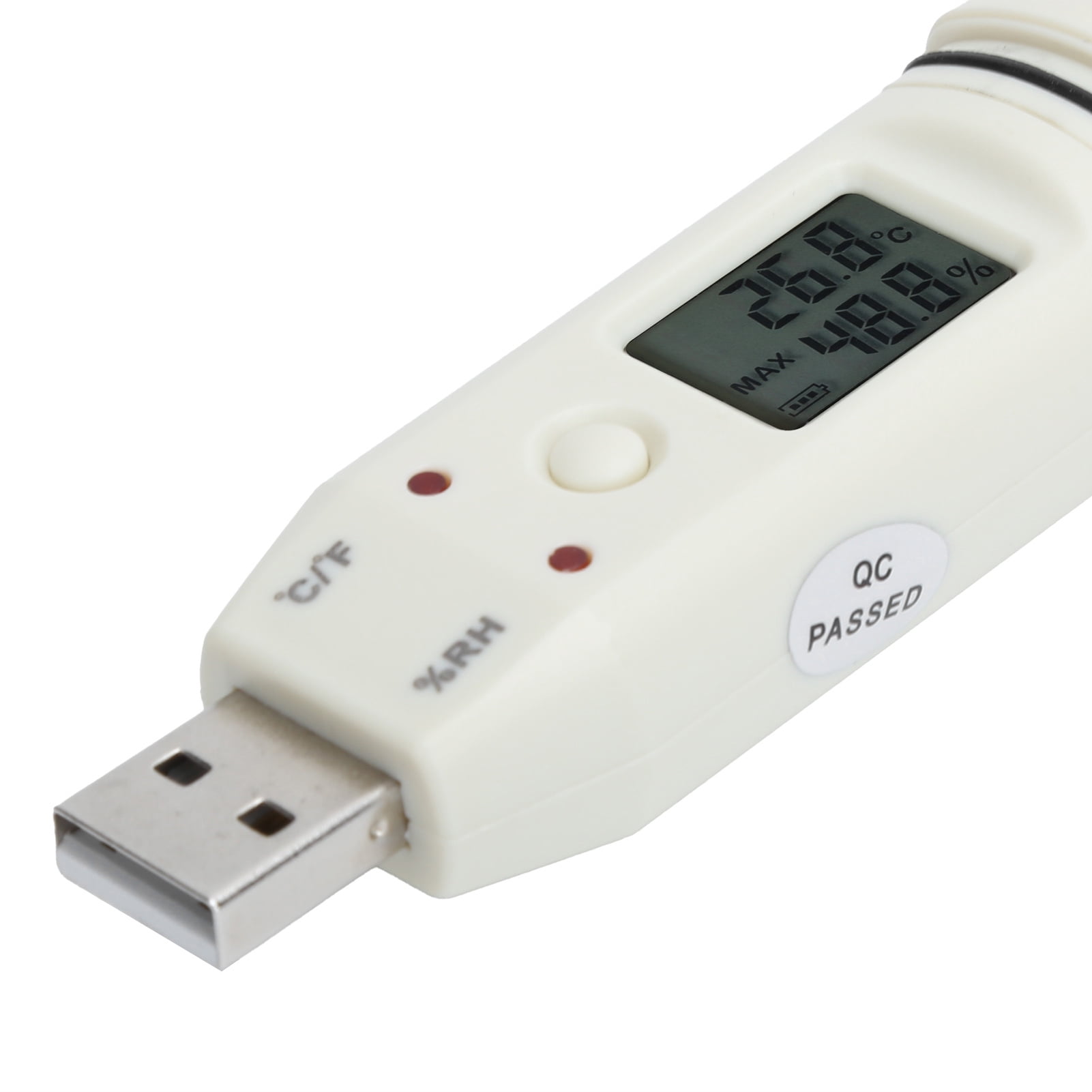 BIMZUC Digital Temperature Humidity Logger 0-100% RH Indoor Thermometer Hygrometer Detector Data Recorder with Alarm for Greenhouse Laboratory 6.3 oz / 178g