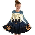 thumbnail image 1 of LOVZFMLL Robe de Princesse Imprimée pour Enfants et Filles de 4 à 14 Ans, Manches Longues, Col Rond, 1 of 4
