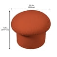 thumbnail image 6 of Mainstays Boucle Mushroom Upholstered Storage Ottoman, Terracotta, 6 of 12