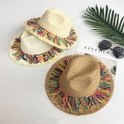 ROZYARD Fedoras Beach Hat Colorful Tassel Cinco de Mayo Straw Hat Mexicans Starw Hat