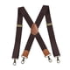 thumbnail image 3 of Tirantes elásticos anchos para hombre, informales, resistentes, para eventos formales Café, 3 of 9