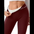 thumbnail image 1 of Leggings de Cintura Alta y Gruesos para Mujer: Pantalones de Yoga, Ciclismo y Entrenamiento con Control de Abdomen Sin Transparencias. Inglés y Vino Tinto L, 1 of 3