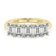 thumbnail image 5 of IGI Certified Emerald Shape Lab Grown Diamond Anniversary Band Ring For Women | 5 Stone 3 CT TW In 14K Yellow Gold | FG-VS1-VS2 Quality Ophelia Friendly Diamonds Band Ring, 5 of 5
