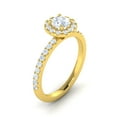 thumbnail image 2 of Certified G/I1 1 Carat TW Diamond Halo Set Engagement Ring in 10k Yellow Gold, 2 of 5