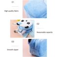 thumbnail image 3 of Monedero de felpa de dibujos animados, lindo bolso de animal para niños, llavero de monedero, llavero, bolsos de embrague, auriculares, juego de almacenamiento de cable de datos, 4 piezas JM, 3 of 5