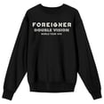 thumbnail image 5 of Foreigner Double Vision 1978 World Tour Adult Black Crew Neck Sweatshirt-XXL, 5 of 7