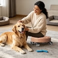 thumbnail image 4 of Gallickan Swivel-Wheel Low Stool, Home Plastic Casters Movable Seat, Compact Living Room Rolling Ottoman for Shoes, Foot Rest, 12.6x4.7in, 4 of 6