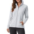 thumbnail image 3 of Women's Hoodie Full Zip Up 2026 Lightweight Breathable Open Front Jacket Cover Up for Summer Beach Outfits Drop Shoulder Outerwear Tops, 3 of 8