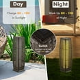 thumbnail image 6 of Gymax 2-Piece Outdoor Solar-Powered Floor Lamps IP65 Waterproof w/ Auto On/Off Light Mix Brown, 6 of 10