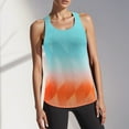 thumbnail image 2 of Womens Racerback Tank Tops Sleeveless Summer Athletic Tank Tops Crewneck T-Shirt Yoga Running Shirts for Women Plus Size Racerback Breathable Tee (Light Blue,S), 2 of 6