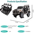 thumbnail image 3 of 2 Seater Ride on Car Truck,30 W x 2 Motor ,12V 7Ah Battery Powered Cars with Remote Control, Spring Suspension, LED Lights, Music,Simulation Alarm ,3-Speed Adjustment,2 Openable Door, 3 of 7