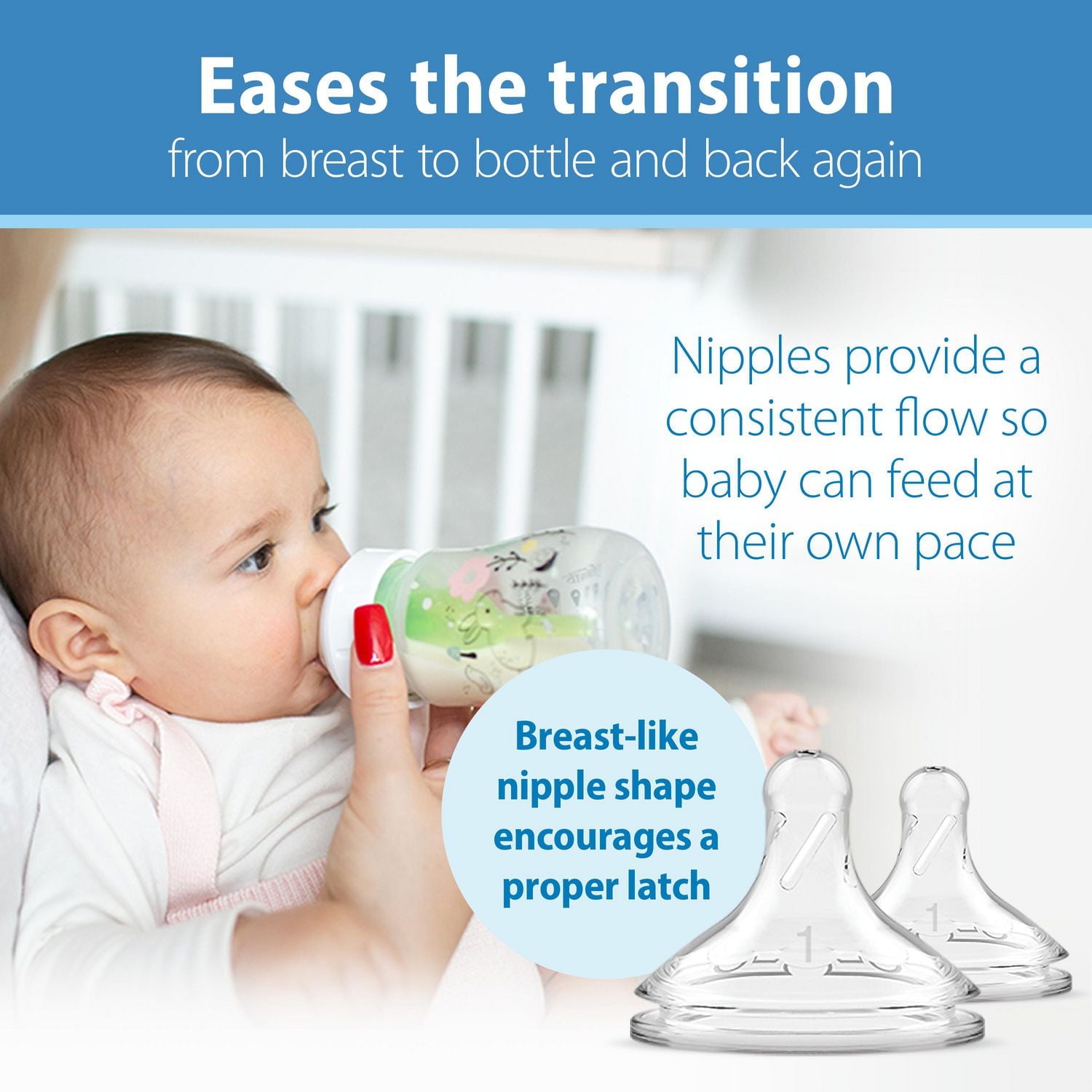 Dr. Brown's Natural Flow Anti-Colic Options+ Wide-Neck Baby Bottle Woodland Designs, 5oz/150ml 2 pack, 5oz, 2 pack