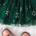 thumbnail image 5 of OBEEII Kids Girls Warm Velvet Dress Long Sleeve Tiered Ruffle Tutu Dresses Green Girls Winter Dresses for Evening Gown Wedding Holiday Clothes, 5 of 7