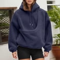 thumbnail image 7 of mgoYE Pet Pouch Hoodies for Women，Oversized Sweatshirt With Pocket Front Carry Pouch for Small And Cats,Puppy Kitten Dogs Holder(Navy,M), 7 of 7