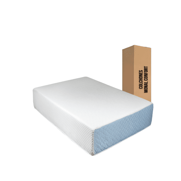 Colchón Individual Monal Confort en Caja de Memory Foam 30 cm de grueso Sky Blue