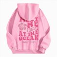 thumbnail image 4 of Towmus Women's Graphic Hoodies Oversized Sweatshirts Letter Flower Print Hooded Pullover Tops Cute Fall Clothes, 4 of 6
