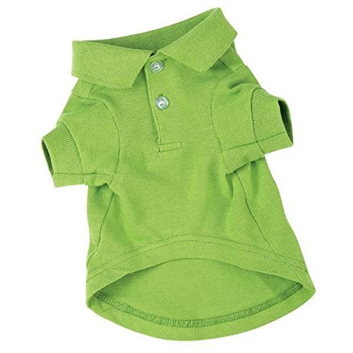 POLO pour Chien Chemise en Coton Boutonnée Preppy pour Chiens 5 Couleurs au Choix (Moyen - 16 Pouces Sorbet Framboise)