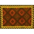 thumbnail image 1 of Ahgly Company Machine Washable Indoor Rectangle Oriental Yellow Traditional Area Rugs, 5' x 8', 1 of 4