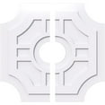 thumbnail image 1 of Ekena Millwork CMP32HS2-07000 32 Pouces OD x 7 Pouces ID Carré Haus Architectural Grade Médaillon de Plafond Contemporain PVC - 2 Pièces, 1 of 1