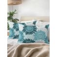 thumbnail image 2 of Outdoor Pillows Waterproof, Turquoise Sunflowers Bedding Throw Pillows with Insert for Couch Sofa Bed, Spring Floral Modern Abstract Art 12x20 Inch Pillowcases Decorative Patio Pillow Set of 2, 2 of 7