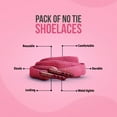thumbnail image 2 of Laceez No Tie Shoe Laces for Kids, Single Pack - Elastic Shoe Laces for Toddlers, Sports Shoes, Sneakers Comfort & Smart look (Pink, Large), 2 of 6