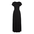 thumbnail image 4 of MDUKONU Women's Short Sleeve Pocket Dress for Everyday Wear Women’s Casual Dress Classic Round Neck Easy Everyday Use Black S, 4 of 4
