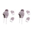 thumbnail image 2 of Gorro y guantes Qarigey conjunto de lana unisex para ropa al aire libre, 2 of 6