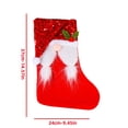 thumbnail image 3 of Calcetines navideños con gorro de purpurina Fiudx, calcetines navideños con dulces, bolsa de regalo sin rostro para ancianos, colgante de decoración navideña, 3 of 4