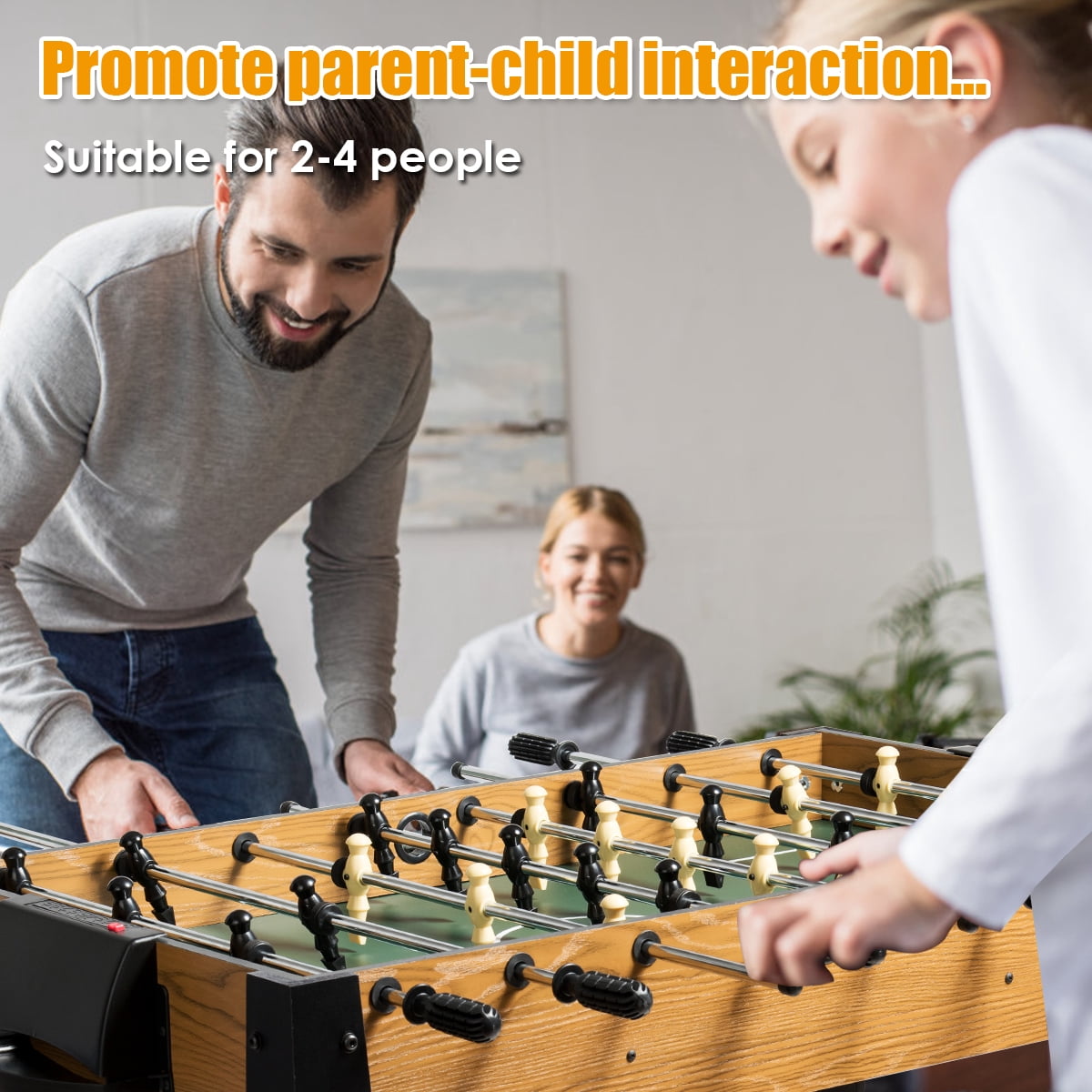 Gymax 48'' Competition Sized Wooden Soccer Foosball Table Home Recreation Adults & Kids
