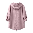 thumbnail image 5 of Abomasnow Roll Up 3/4 Sleeve Hoodies for Women Lightweight Button Down Business Shirts UPF 50+ UV Sun Protection Outdoor Shirts, 5 of 9