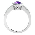 thumbnail image 2 of Aonejewelry 1.40 Ct. Ttw Diamond and Pear Shaped Amethyst Ring in 10K White Gold, 2 of 4
