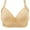 Khaki, variant on Aofany Woman's Plus Size Embroidered Glossy Bras Comfortable Breathable No Rims Push Up Underwear Bra
