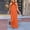 Orange plus size halter maxi dress a1, variant on Women Plus Size Halter Sleeveless Satin Elegant Beach Maxi Dress Lightweight Flowy Party Summer Vacation Dress, White 2XL