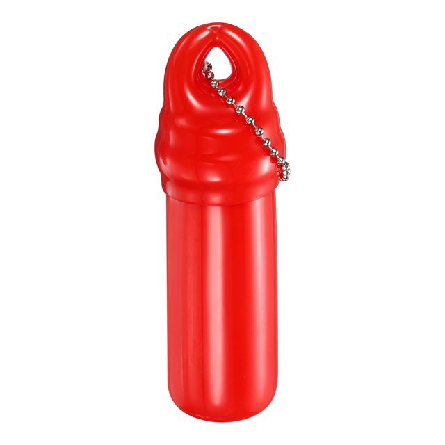 Floating Keychain, Float Key Ring Holder with Waterproof Container, Float Key Pendant for Boating, Fishing, Water Sports, Red
