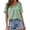 Green, variant on Womens 3/4 Sleeve Shirts Summer Square Neck Bell Sleeve Tops Business Casual Loose Tunic Work Dressy Blouses