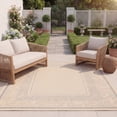 thumbnail image 3 of Safavieh Courtyard Elija Botanical Indoor/Outdoor Area Rug, Natural/Blue, 8' x 11', 3 of 10