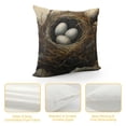 thumbnail image 4 of HENGT  Retro Bird's Nest Oil Painting Decorative Pillow Covers Home Decor Nice Gift Indoor/Outdoor  Square Pillowcase,, 4 of 5