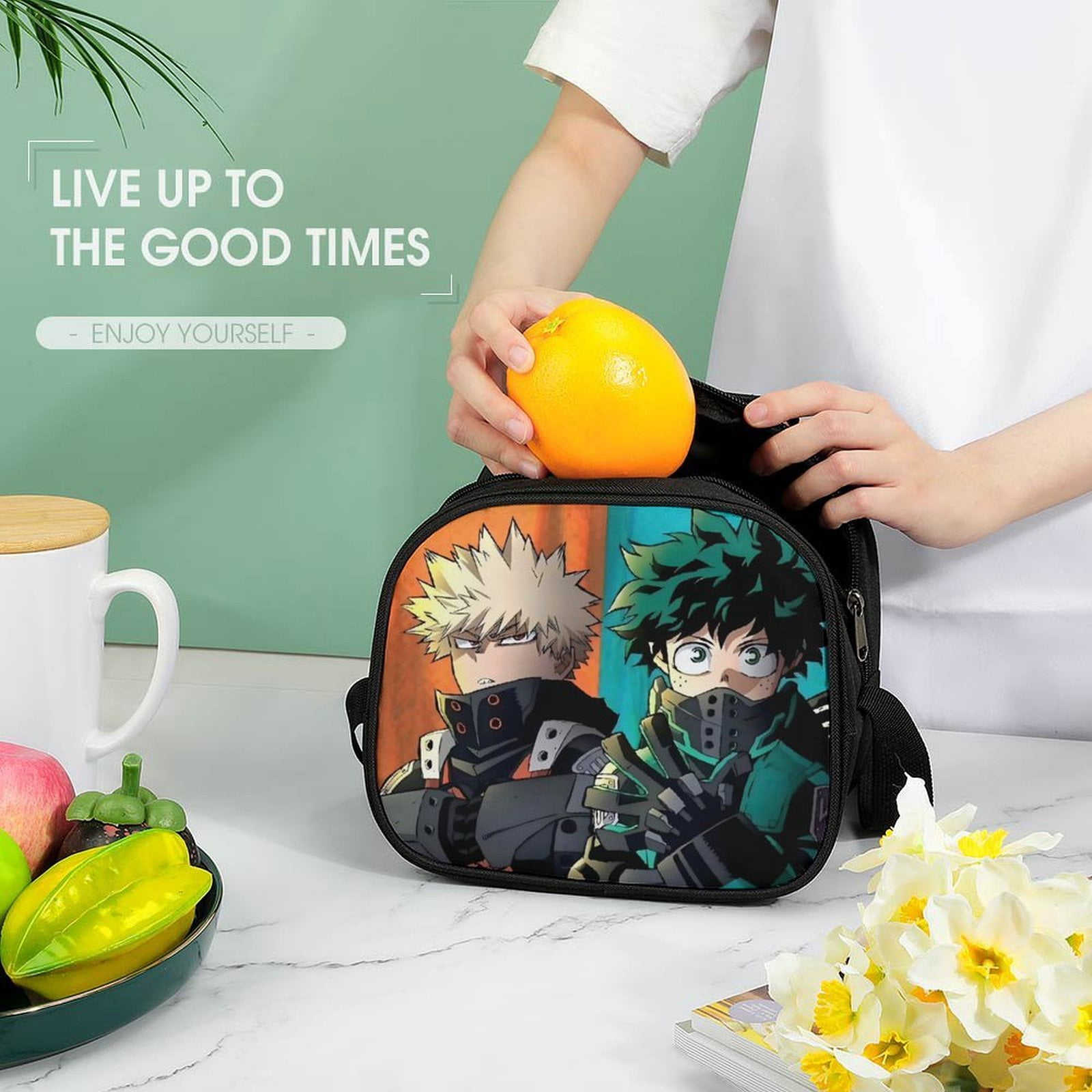 My Hero Academia Cartoon Lunch Bags Are Suitable For Work Travel And Outdoor Activities One size