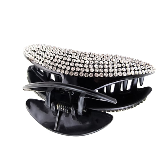 CTIRCHIU Vintage White Rhinestone Hair Claw Clip Lightweight Durable Hairgrip for Thick Hair Decoration