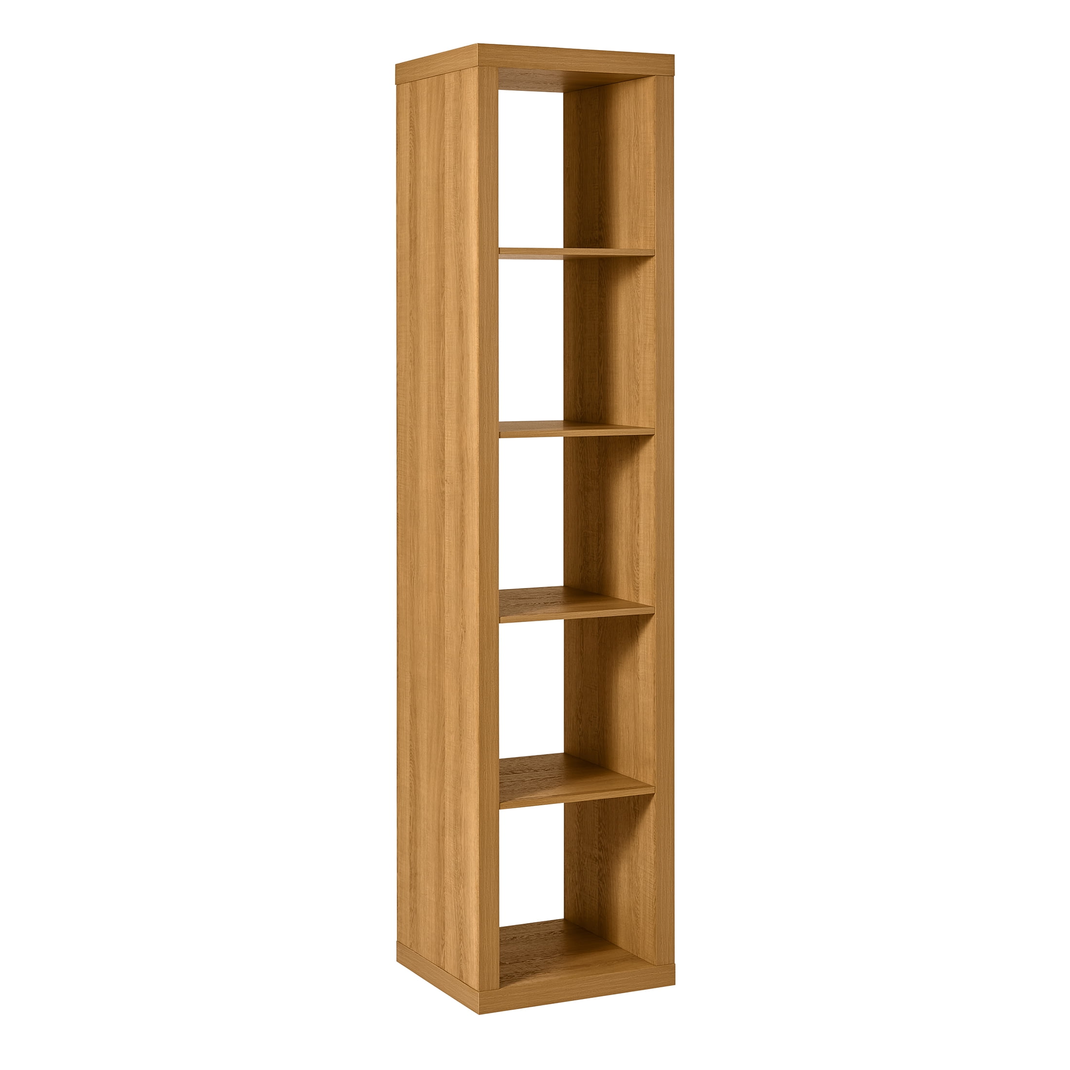 Better Homes & Gardens 5 Cube Vertical Storage Organizer, Light Honey