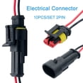 thumbnail image 4 of 10Pcs Amp/Tyco 2Pin 12V Waterproof Electrical Wire Connector Plug Cable Kit, 4 of 8
