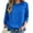 #01 Blue, variant on Jinhomg 3/4 Sleeve Sweatshirts for Women Solid Color Crewneck Casual Tops Loose Fit Basic Pullover Sweatshirts Fall Winter Clothes Pink,S