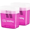 Enday Dual Manual Pencil Sharpener for Colored Pencils, Large Pencil, Purple 2 Pack