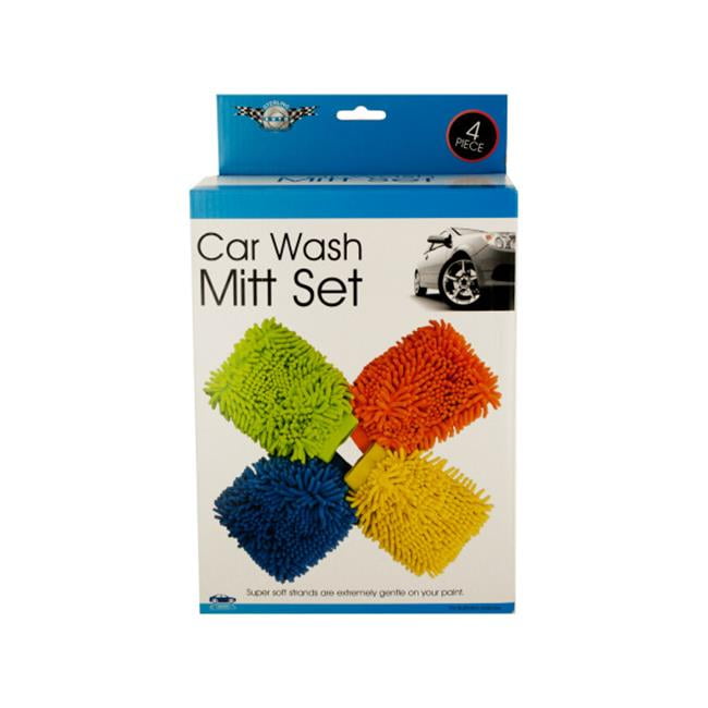 Bulk Buys OL0683 Super Soft Car Wash Mitt Set, 3 Piece