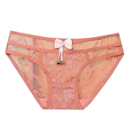 GHSOHS Womens Underwear Boyshorts Tummy Control Womens Panties Pack Women s Underwear Sexy Comfortable Bell Lace Low Waisted Hollow Thin Belt Triangle Pants Underpants Hipster Panty Red Panties f XL