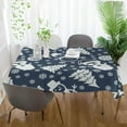 thumbnail image 5 of SKYSONIC 54"x72" Square Tablecloth with Hipster Santa Claus Snowman and Christmas Tree Prints, Anti-Wrinkle and Smooth Table Cloth for Kitchen/Home Wedding Party Decoration, 5 of 7