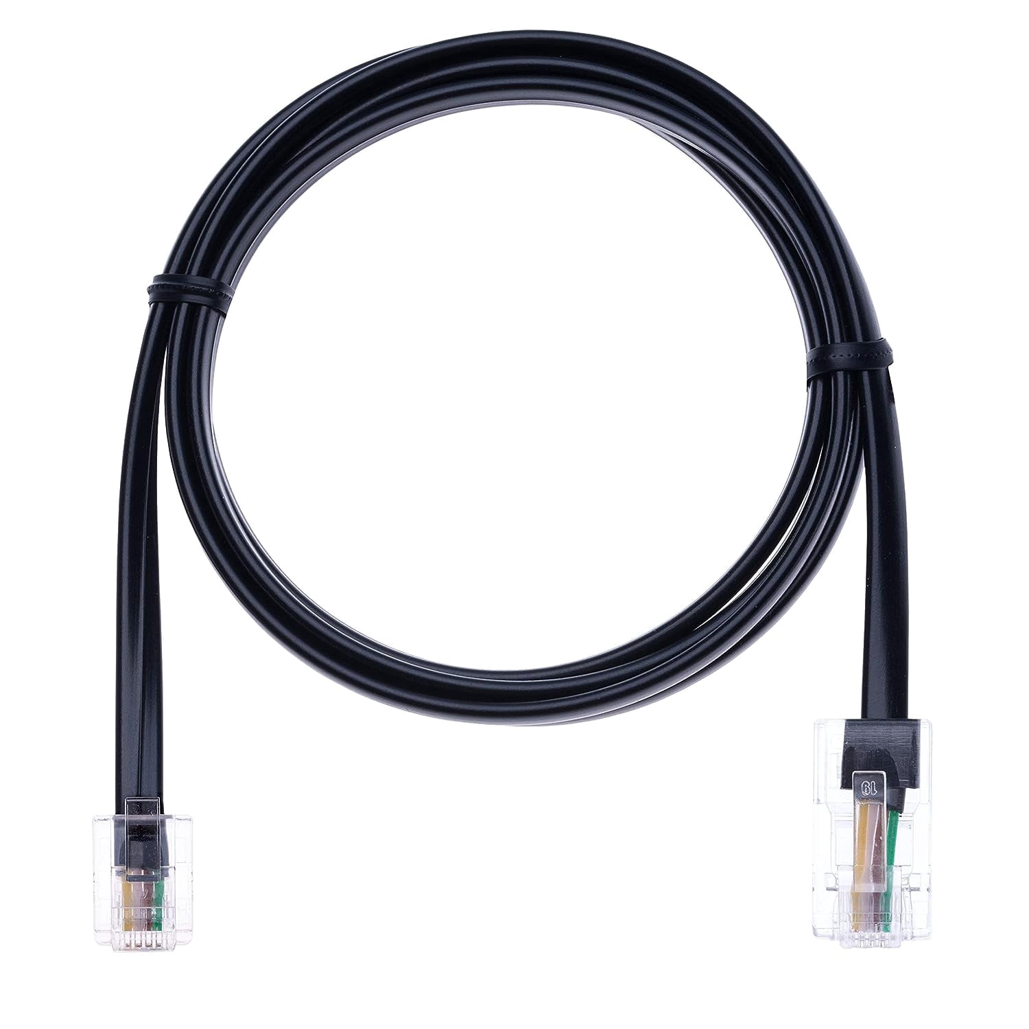 JJEAN-5m RJ11 to RJ45 Cable Ethernet Modem Data Telephone ASDL Patch Lead Broadband High Speed BT Internet Plug 6P4C to 8P8C Flat Network Extension Cord Compatible with Modem, Router, Landline Wire (