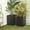 Black Indoor Outdoor Solid Square S/2 17", 15"W, variant on CosmoLiving by Cosmopolitan 13", 10"W Indoor Outdoor Black Metal Planter (2 Count)